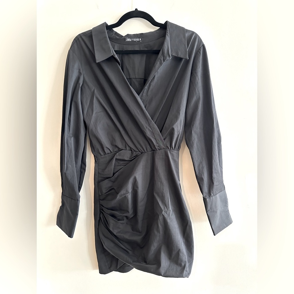 ZARA - Black Short Shirt Dress